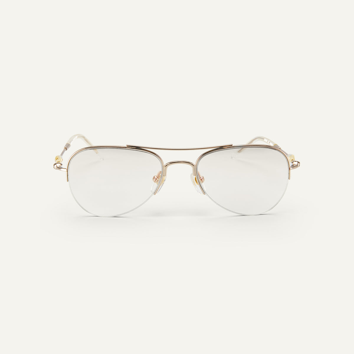 KOMONO Bonnie Clear/Gold Sunglasses (NEW) Bonnie Clyde | Lucky Star Optical | Gold Tortoise Rimless  main image 4