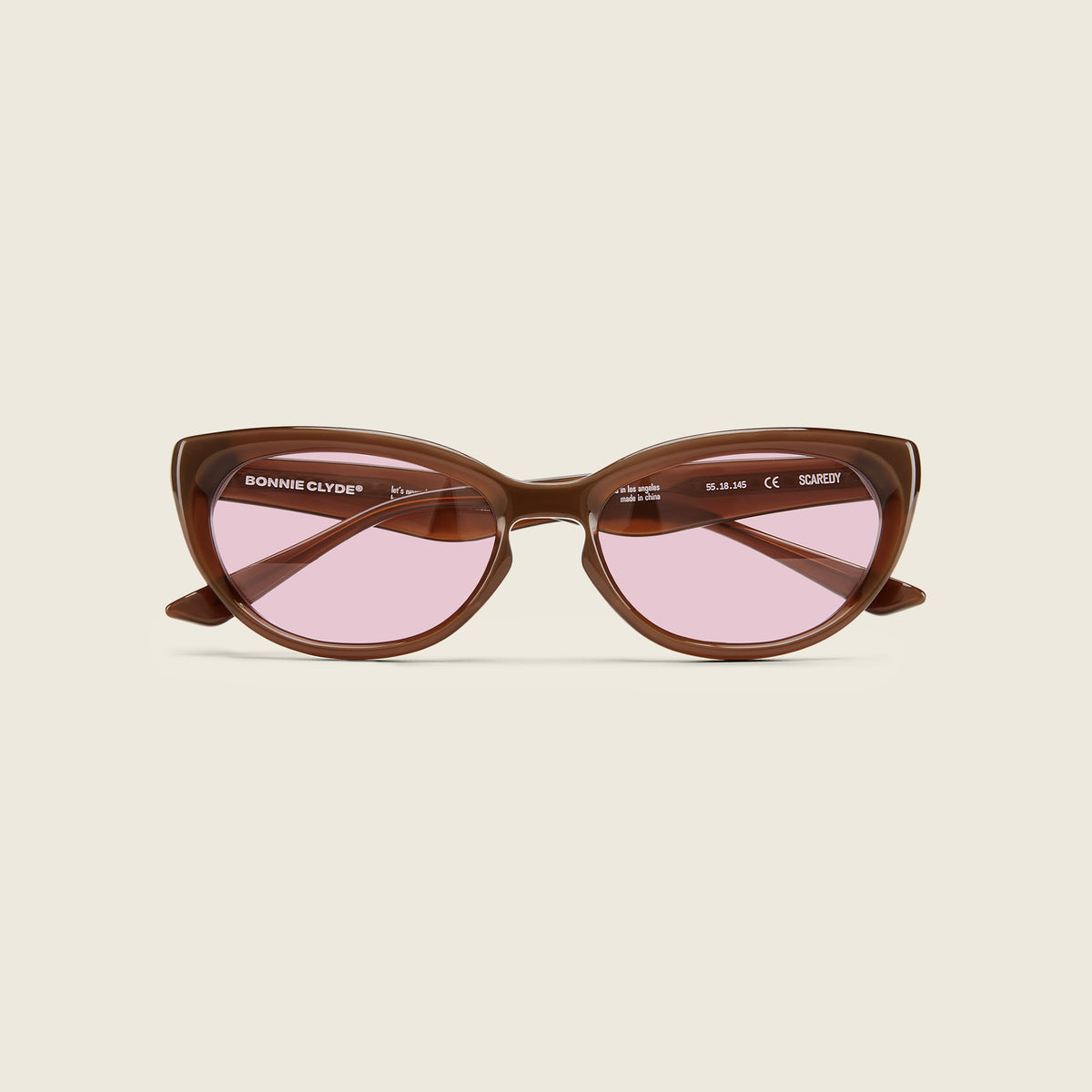 Bonnie Clyde Round Sunglasses with Pink Lenses Blouse main image 3