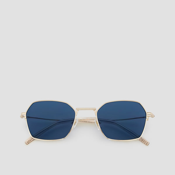 Front View of Tempo J. Gold-Real Blue Sunglasses